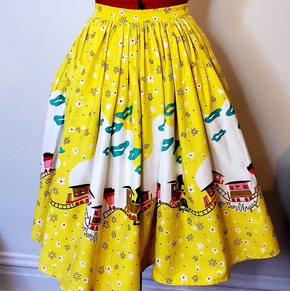 Pinup Girl Clothing Mary Blair Train Skirt NWT